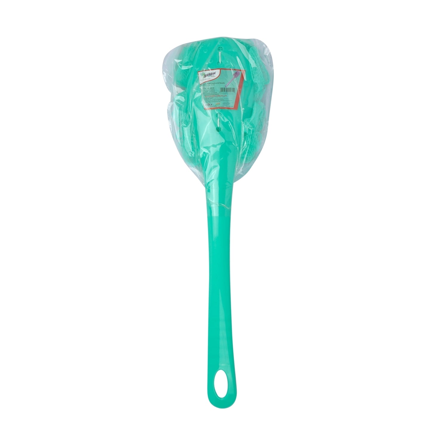 SHAGUN Premium Bath Loofah with Long Handle Soft Mesh Sponge Braided Shower Scrubber and Exfoliating Pouf for Deep Cleansing and Gentle Skin Care