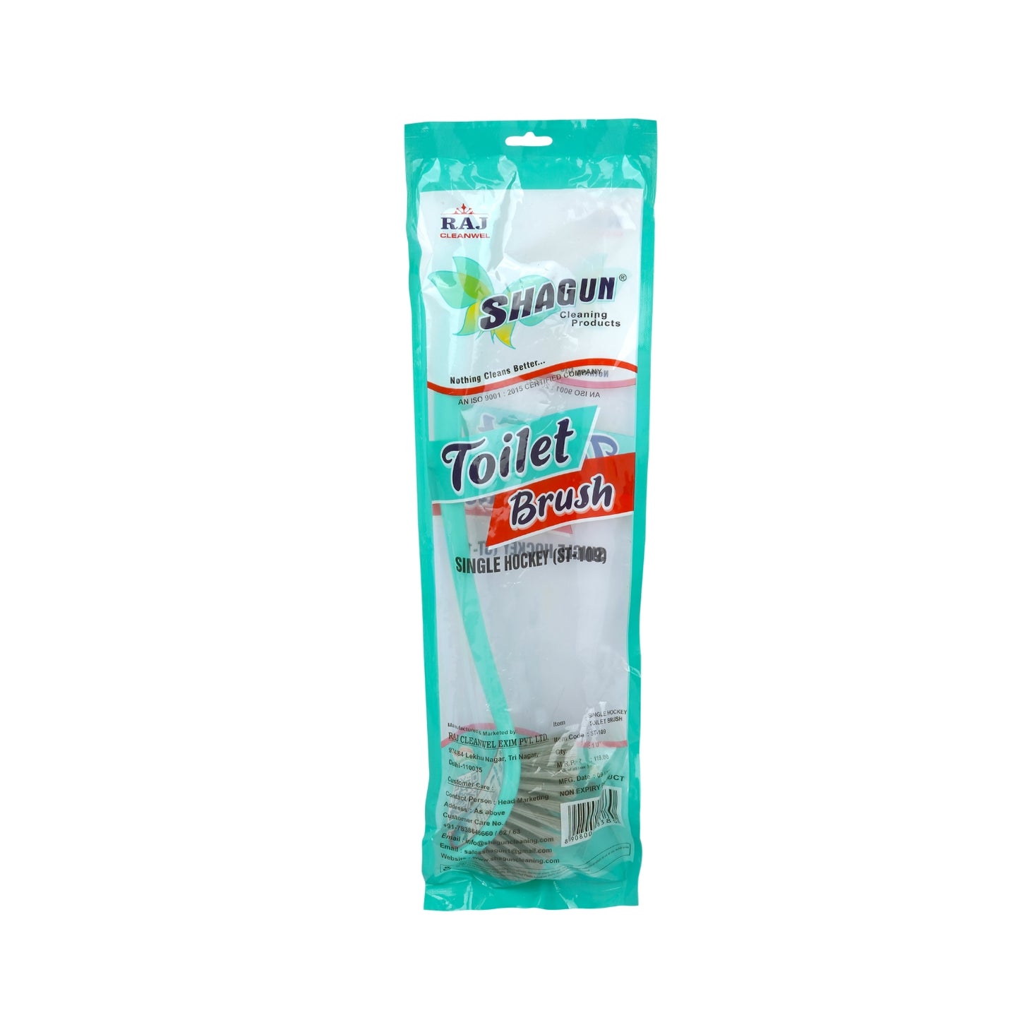 SHAGUN Curved Toilet Cleaning Brush | Long Handle, Stiff Bristles, Deep Cleaning