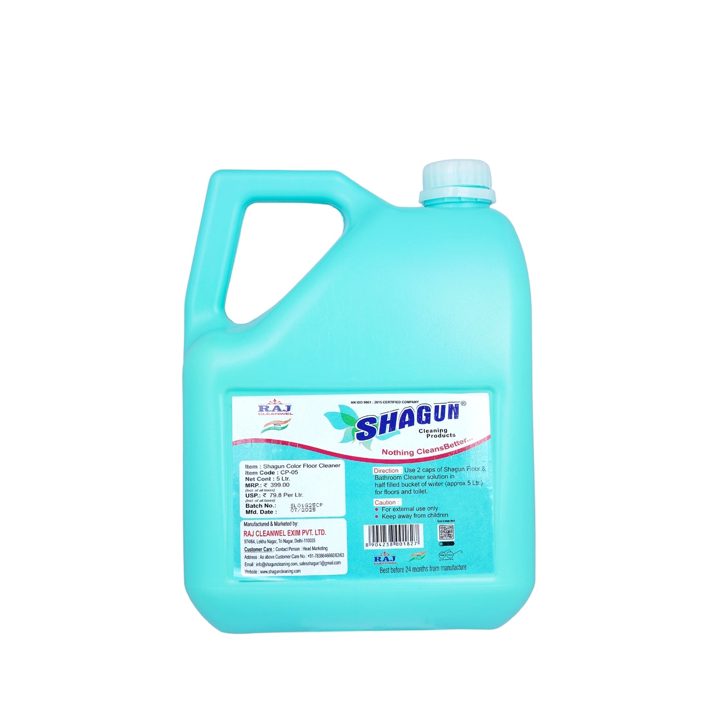 Shagun Floor & Bathroom Cleaner – Rose Perfumed (5L)