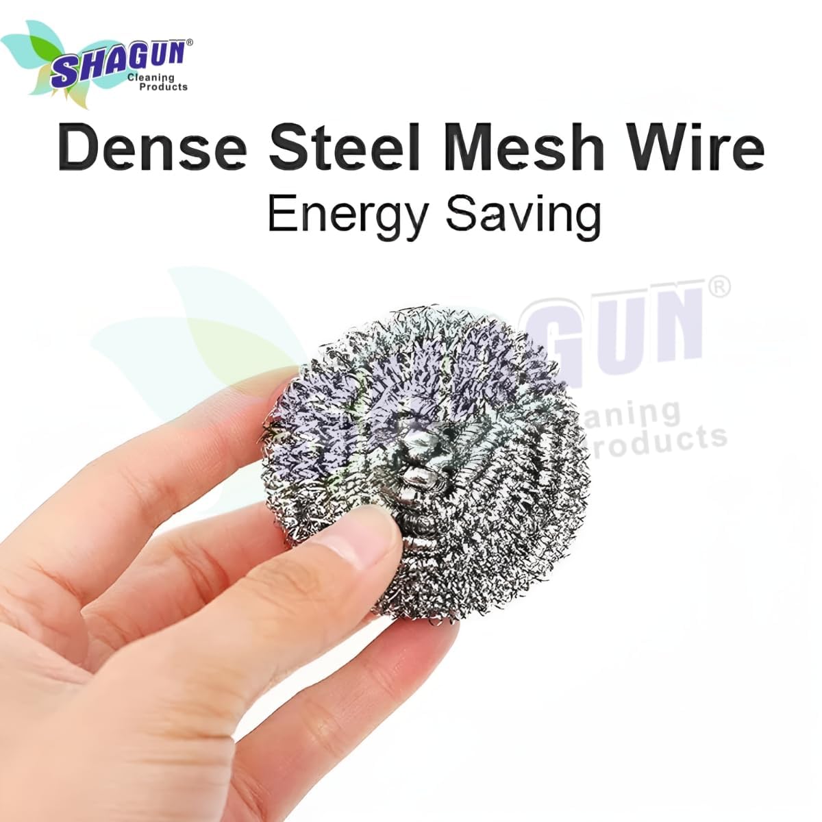 SHAGUN Jumbo 40 Stainless Steel Scrubber – Pack of 6 | 25g Long-Lasting Heavy Duty Cleaner