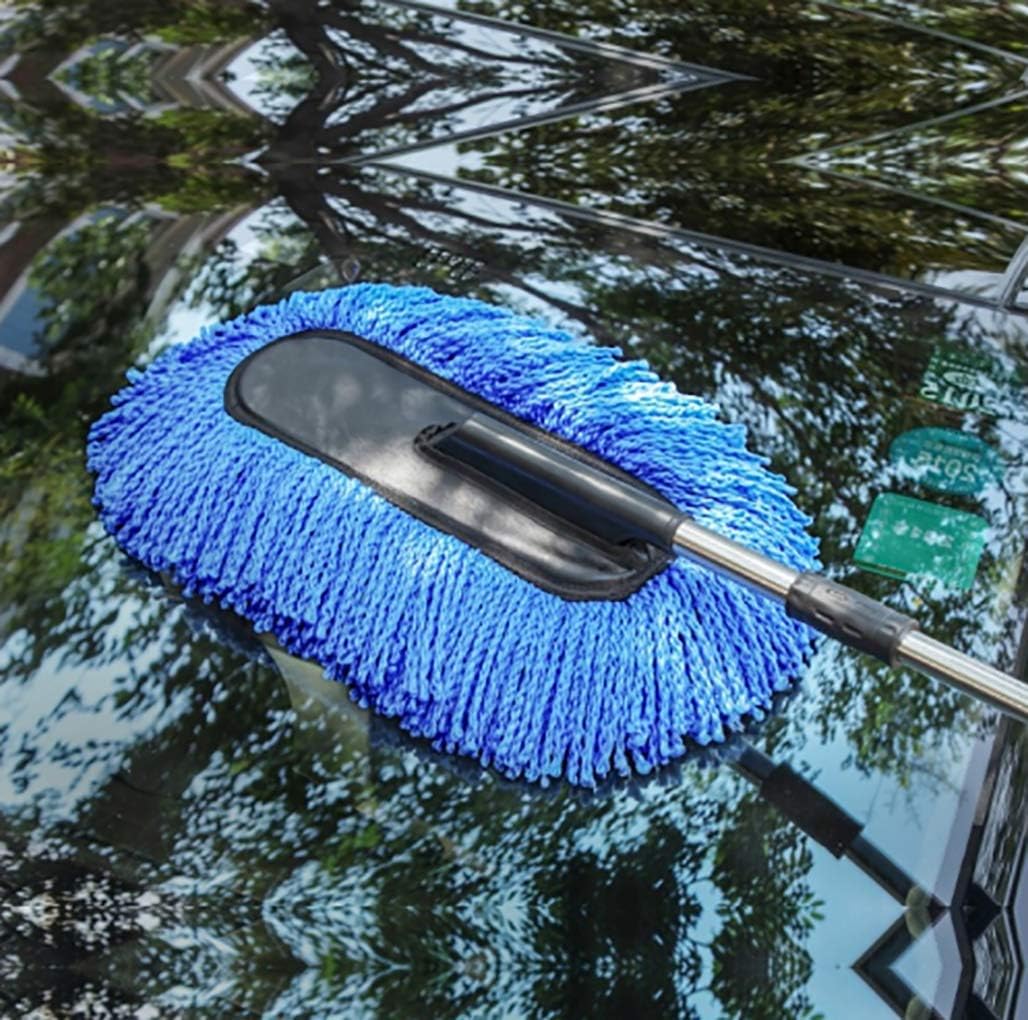 SHAGUN Extendable Microfiber Car Duster – Scratch-Free Cleaning Brush | Soft Mop Head for Car, Bike, Home & Furniture | Dust Remover with Long Handle