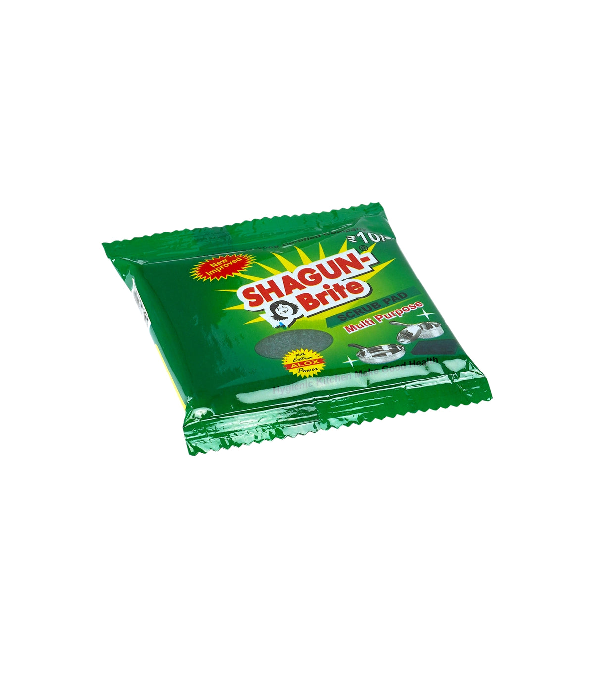 Shagun Brite Scrub Pad – Multi-Purpose Scrub Pad, 7.5 × 10 cm, S-M Size, with Super ALOX