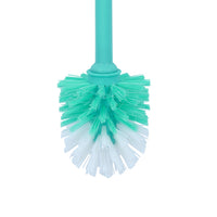 SHAGUN Toilet Brush with Stand, Turquoise, Durable Bathroom Cleaning Brush