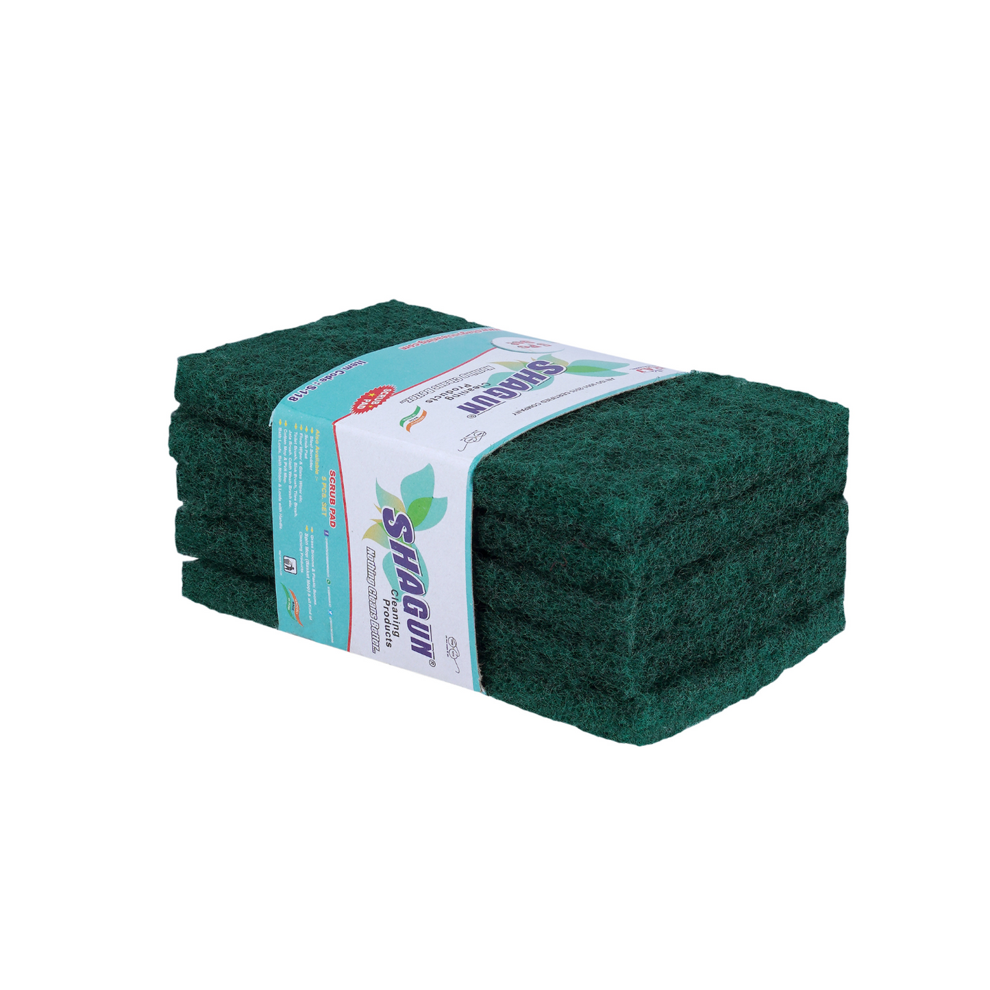 Shagun Cleaning Scrub Pads - 10 Piece Set for Kitchen, Pots, Pans & Household Cleaning
