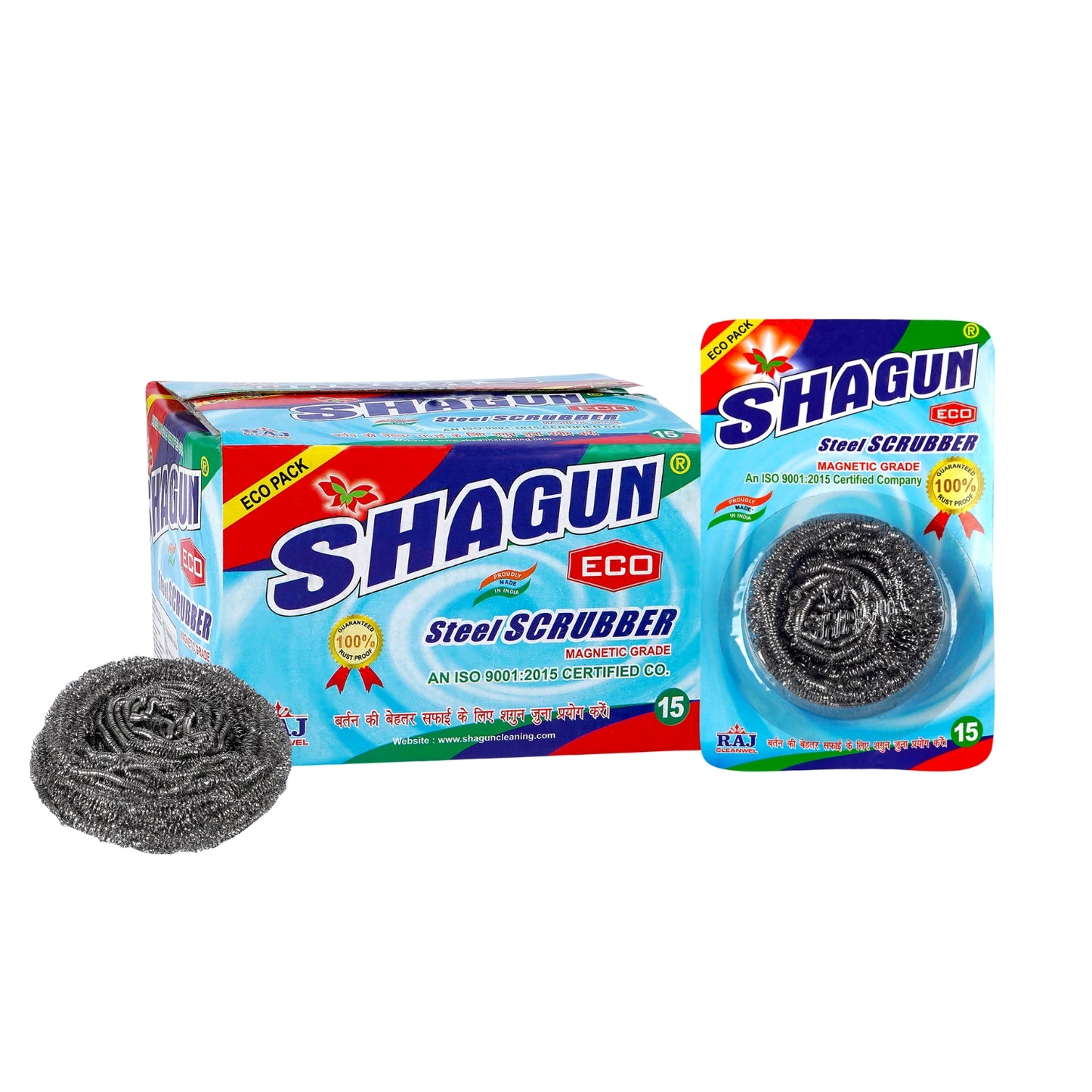 Shagun ECO Steel Scrubber – Magnetic Grade | Rust-Free & Durable (Single Pack)
