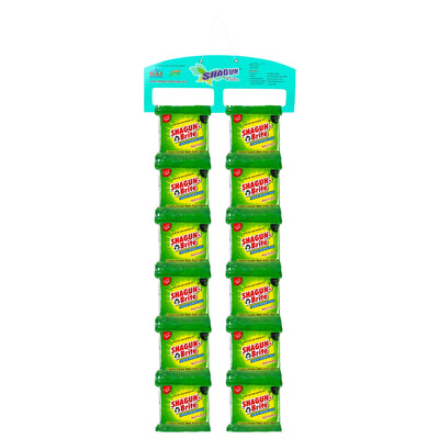 Shagun-Brite Scrub Sponge (2x1) | Multipurpose Kitchen Scrubber | Pack of 12 | 3x4 inch | Nylon, Polyester & Alox Material