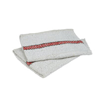 SHAGUN Cotton Dish Towels with Striped Pattern, Grey with Red and Black Stripes, Kitchen Tea Towels Pack 03