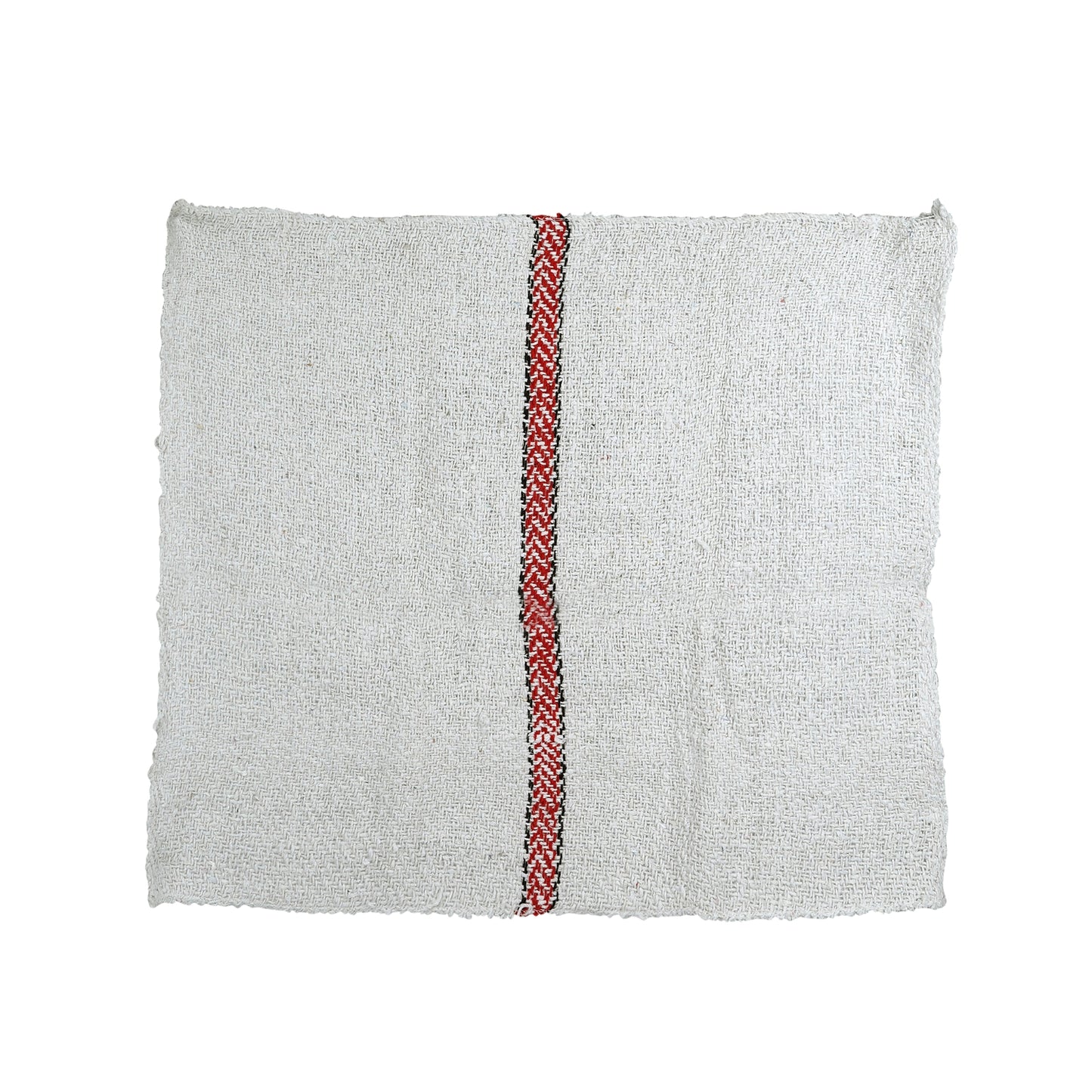 SHAGUN Cotton Dish Towels with Striped Pattern, Grey with Red and Black Stripes, Kitchen Tea Towels Pack 03