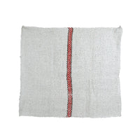 SHAGUN Cotton Dish Towels with Striped Pattern, Grey with Red and Black Stripes, Kitchen Tea Towels Pack 03