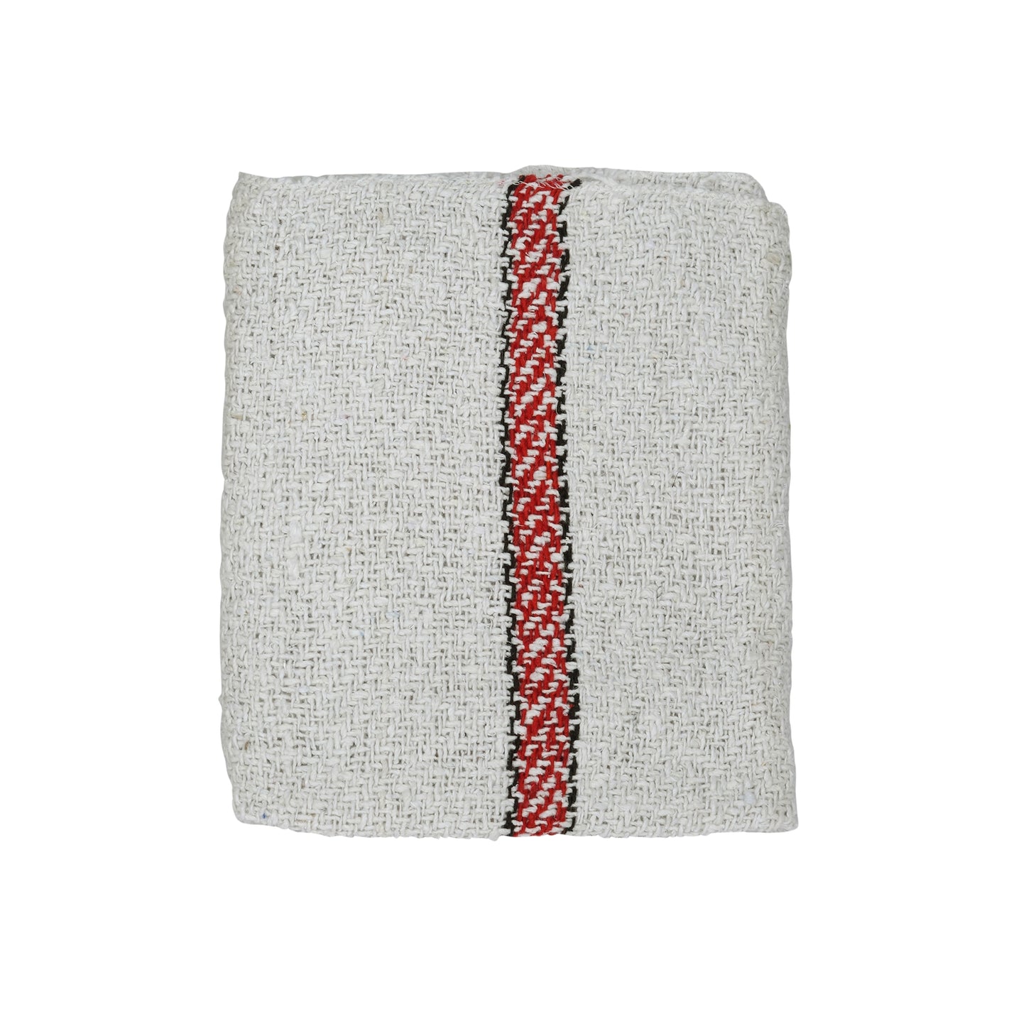SHAGUN Cotton Dish Towels with Striped Pattern, Grey with Red and Black Stripes, Kitchen Tea Towels Pack 03