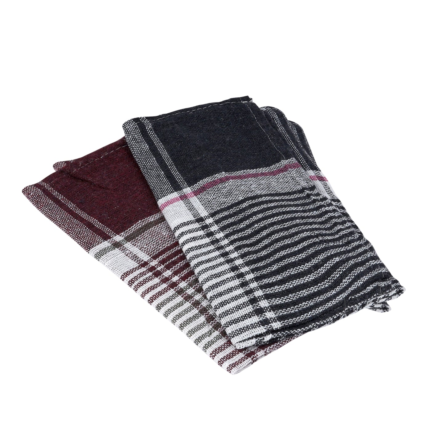 SHAGUN SKD-1 Cotton Checkered Dusting Cloth for Multi-Purpose Cleaning Pack Of 4