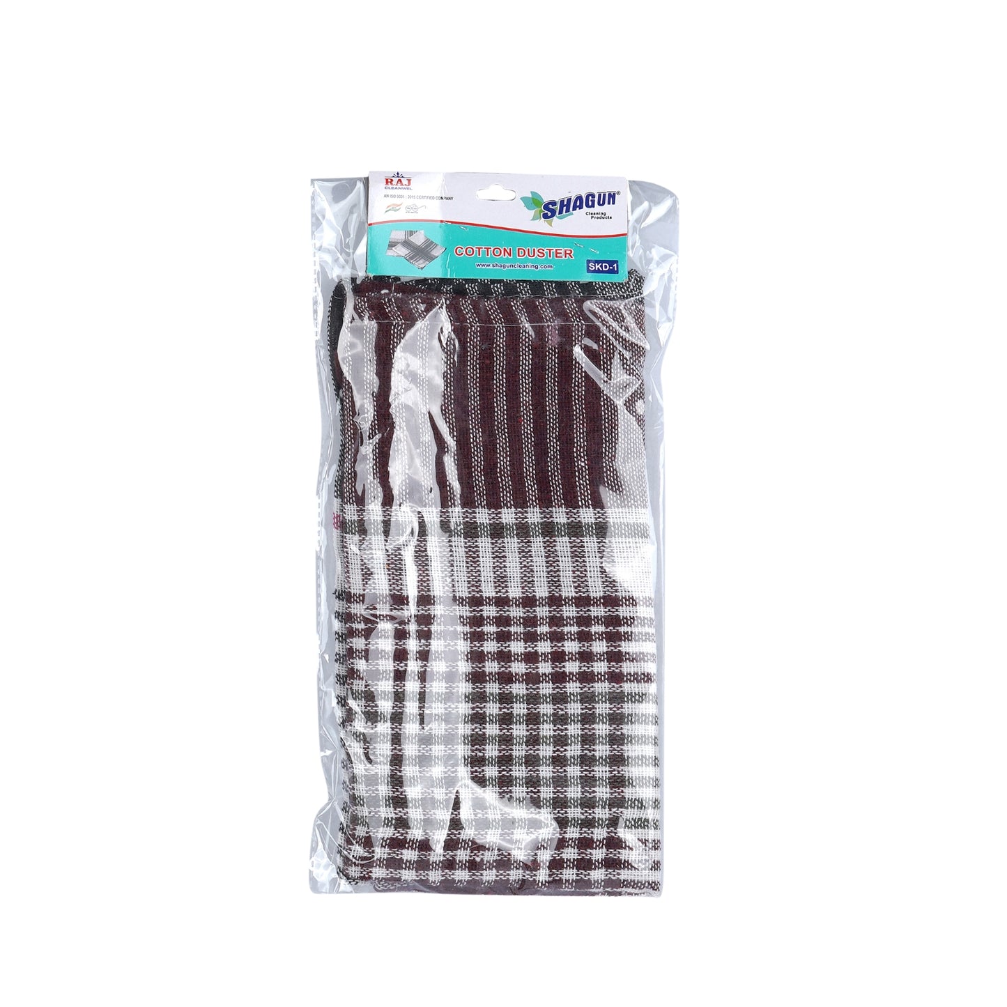 SHAGUN SKD-1 Cotton Checkered Dusting Cloth for Multi-Purpose Cleaning Pack Of 4
