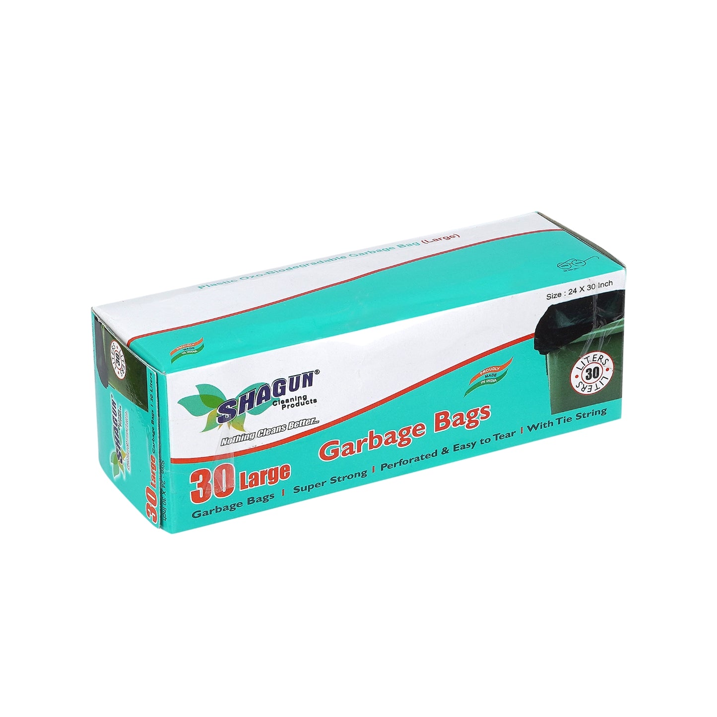 Shagun Large Garbage Bags – Pack of 30 | Heavy Duty, Tear-Resistant with Tie String