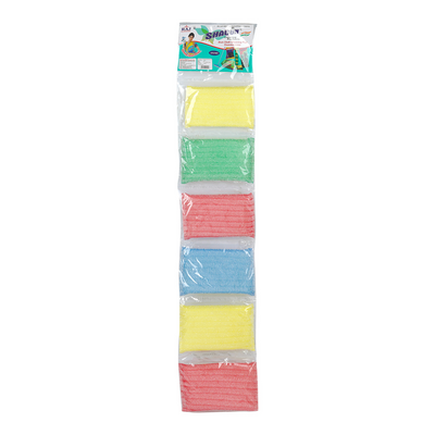 Shagun Dish Cloth Cleaning Pad – 6 Pc Multi-Color Kitchen Scrubber Set for Utensils, Non-Stick Cookware & Dishwashing (Premium Line)
