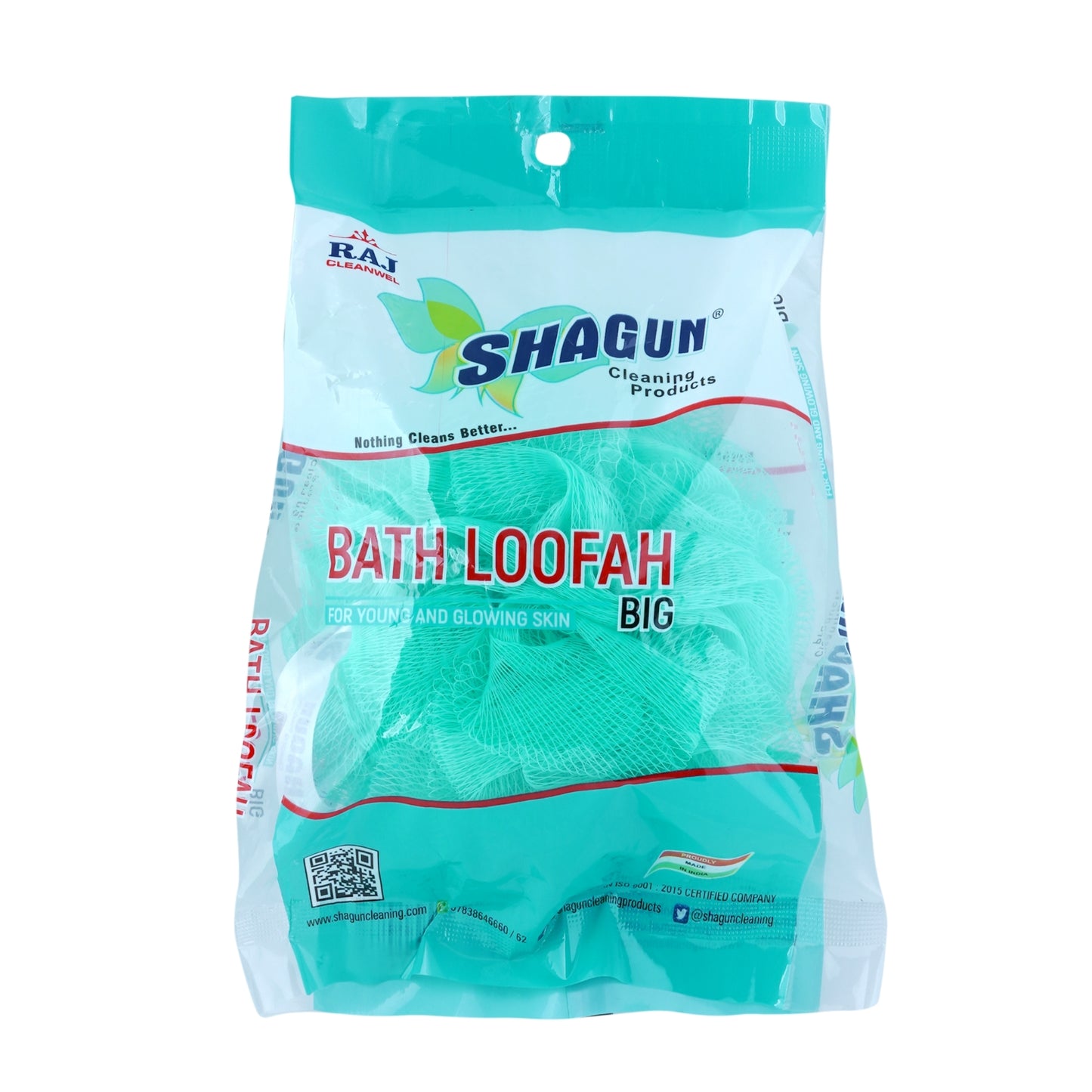 SHAGUN Exfoliating Bath Loofah Pack of 2–Soft Mesh Body Scrubber for Gentle Cleansing & Deep Exfoliation