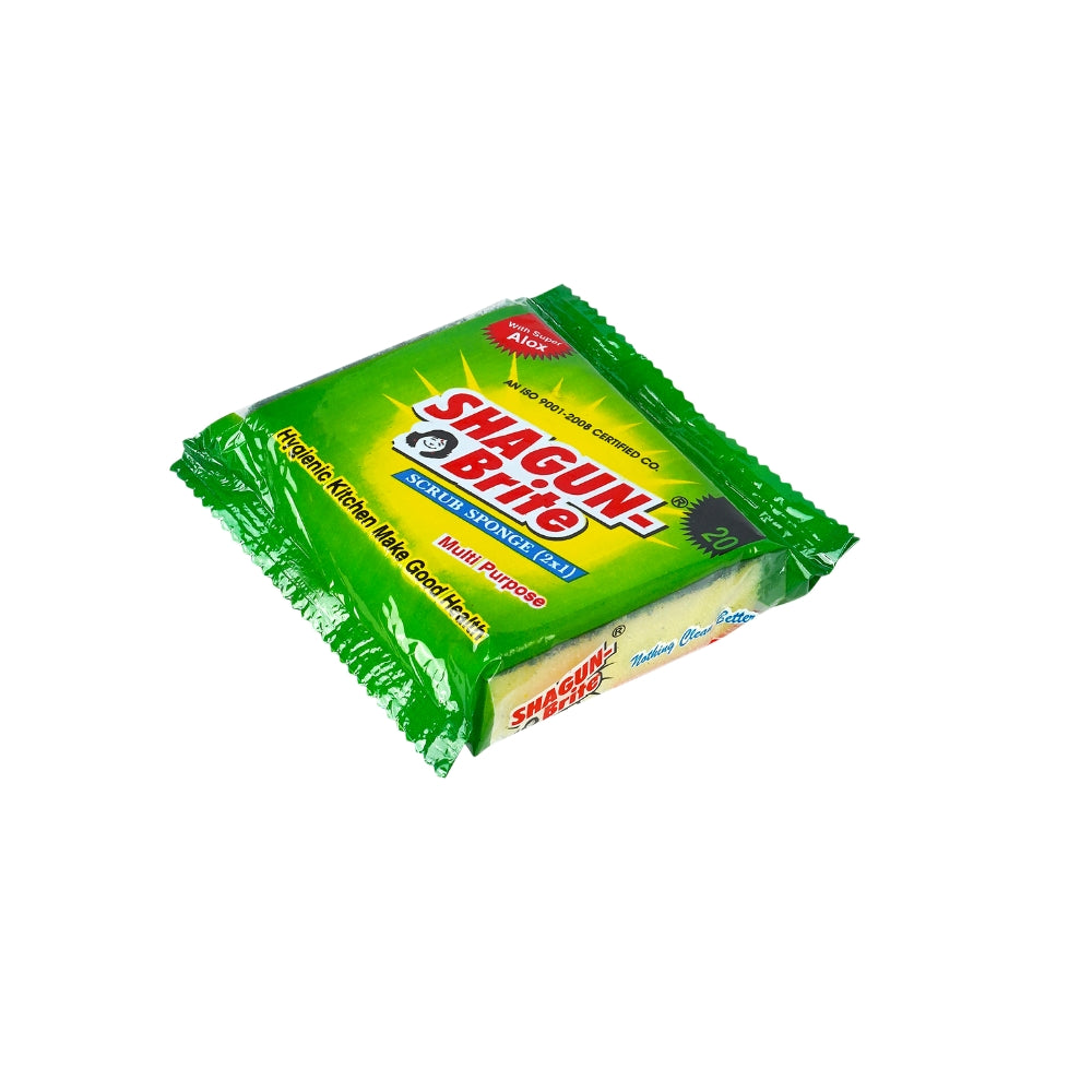 Shagun Cleaning Product Shagun-Brite 2-in-1 Scrub Sponge – Multi-Purpose Kitchen Cleaning Sponge Pack