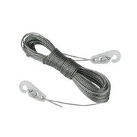 SHAGUN Clothesline Rope, 10 Metres, Heavy-Duty Iron with Nylon Coating, Hooks Included