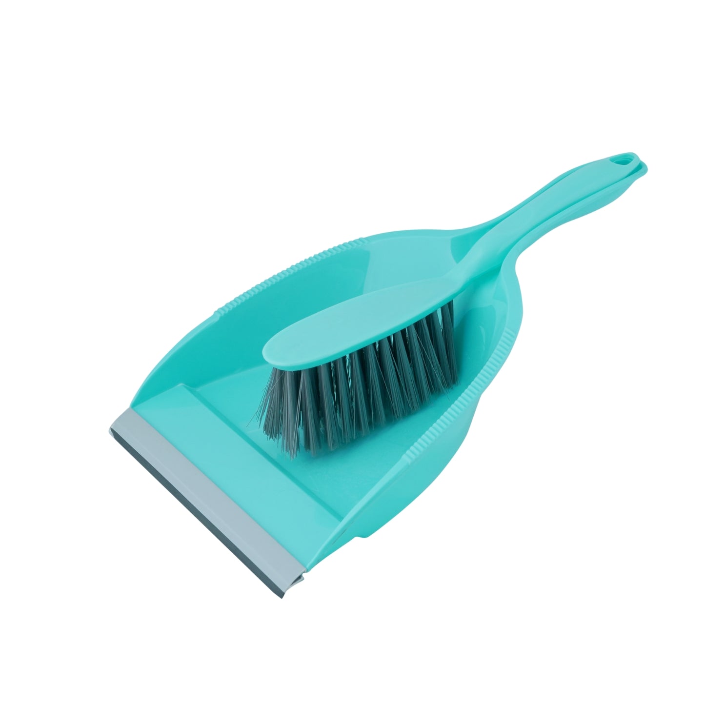 SHAGUN Dustpan and Brush Set, Heavy-Duty Plastic, Turquoise Blue, for Home and Office Cleaning