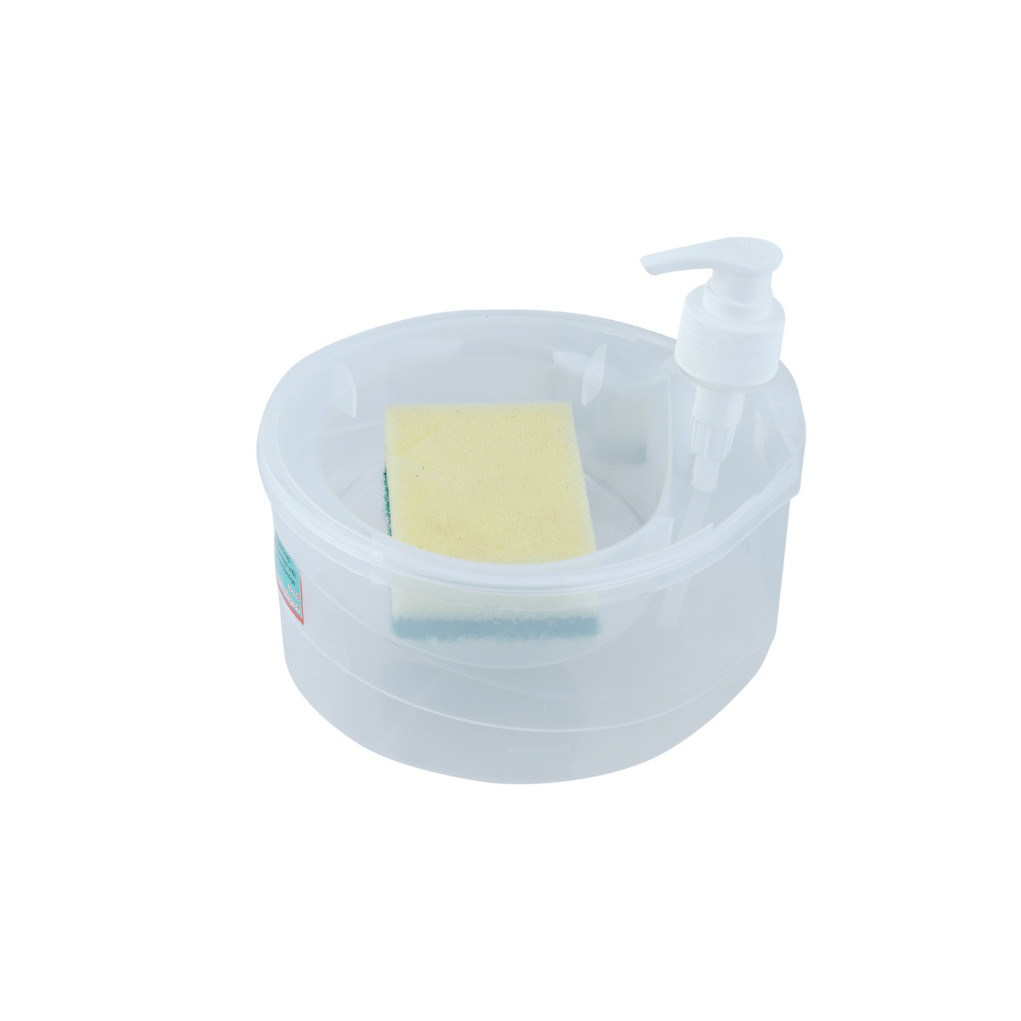 SHAGUN 2 Layer Liquid Soap Dispenser with Sponge Holder for Kitchen Sink One-Touch Dishwashing Tool for Effortless Cleaning