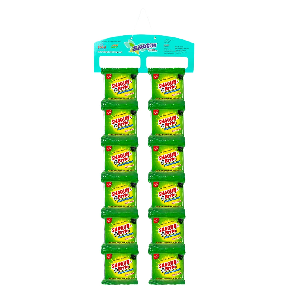 Shagun Cleaning Product Shagun-Brite 2-in-1 Scrub Sponge – Multi-Purpose Kitchen Cleaning Sponge Pack
