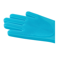 SHAGUN Silicone Dishwashing Gloves with Scrubber | Heat-Resistant Multipurpose Cleaning Gloves for Kitchen & Home