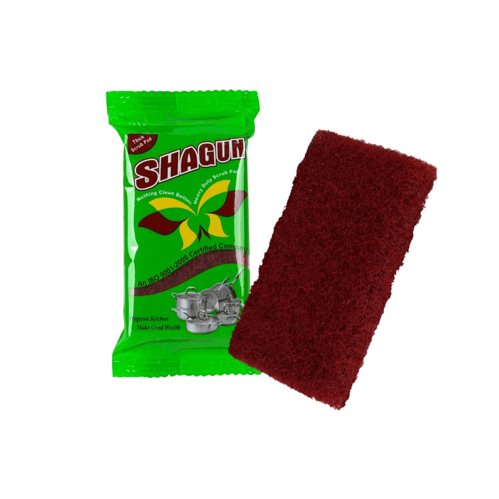 SHAGUN BRITE Heavy Duty Scrub Pad | Dual Layer Kitchen Cleaning Sponge | Heavy Duty Dishwashing Scrubber | Multi-Pack Hanging Strip