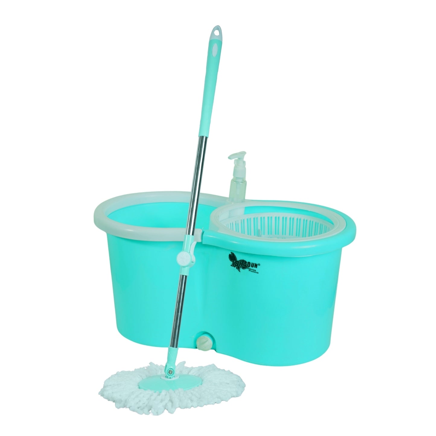 SHAGUN 12-in-1 Complete Home Cleaning Kit with Basket Mop, Toilet Brush, Bottle Brush, Tile Brush, Kitchen Wiper, Scrub Pad, Multi-Purpose Household Set
