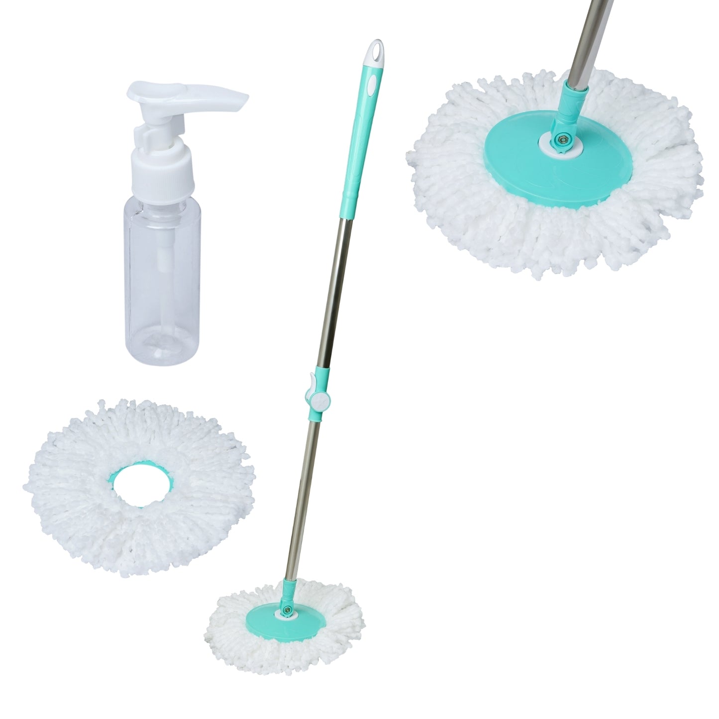 SHAGUN 12-in-1 Complete Home Cleaning Kit with Basket Mop, Toilet Brush, Bottle Brush, Tile Brush, Kitchen Wiper, Scrub Pad, Multi-Purpose Household Set