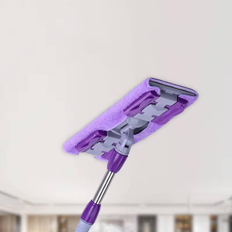 SHAGUN 360° Clip Champ Mop with Microfiber Cloth | Wet & Dry Use | Stainless Steel Handle | Rotating Head for Tiles, Marble & Wooden Floors