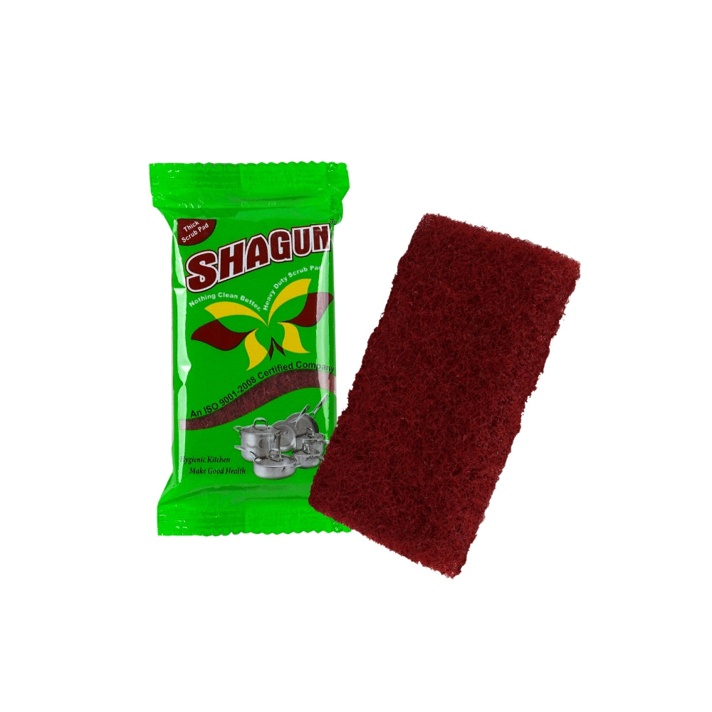 SHAGUN BRITE Heavy Duty Scrub Pad | Dual Layer Kitchen Cleaning Sponge | Heavy Duty Dishwashing Scrubber | Multi-Pack Hanging Strip
