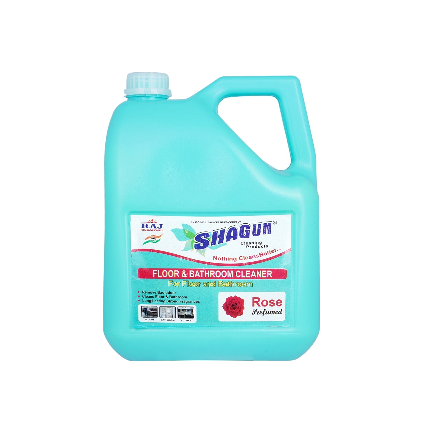 Shagun Floor & Bathroom Cleaner – Rose Perfumed (5L)