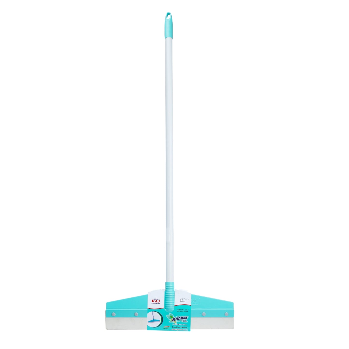 SHAGUN Floor Wiper with Long Handle | Heavy Duty Plastic Body & Rubber Blade | Wet & Dry Floor Cleaning Wiper