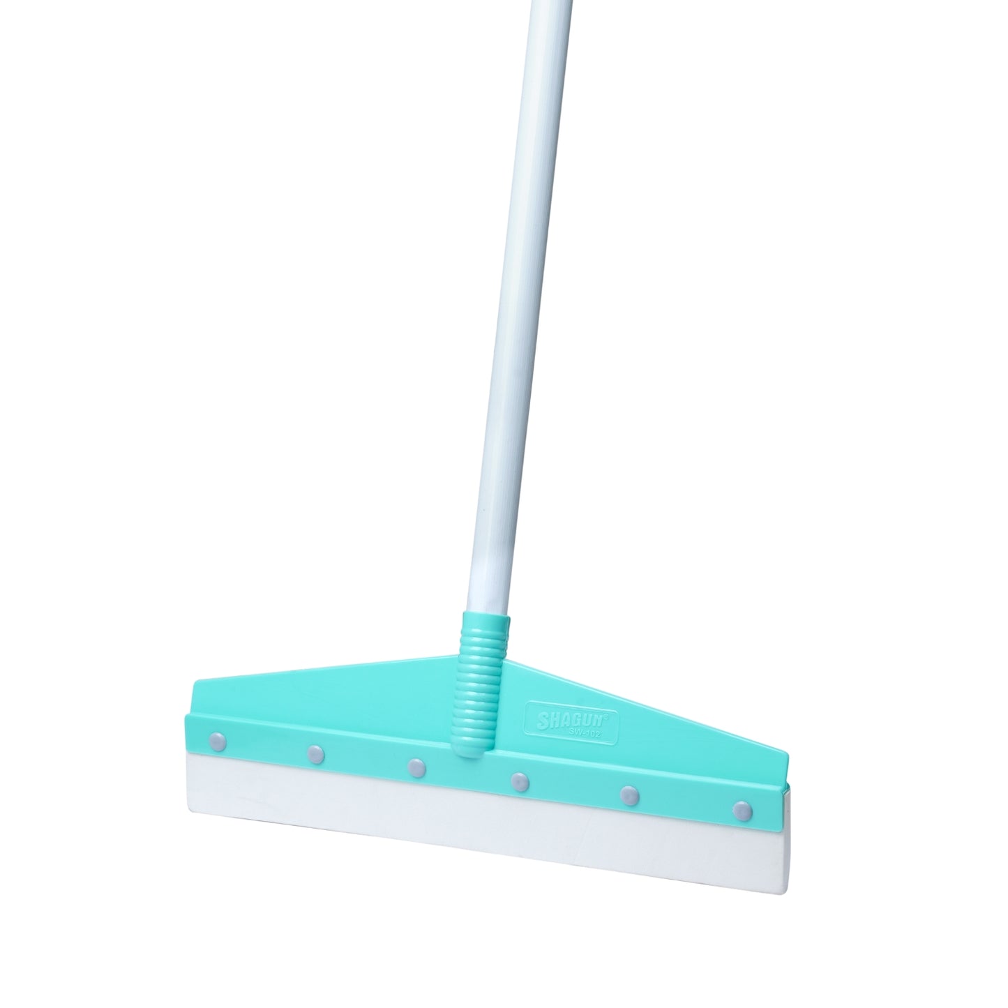 SHAGUN Floor Wiper with Long Handle | Heavy Duty Plastic Body & Rubber Blade | Wet & Dry Floor Cleaning Wiper
