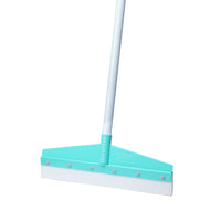 SHAGUN Floor Wiper with Long Handle | Heavy Duty Plastic Body & Rubber Blade | Wet & Dry Floor Cleaning Wiper