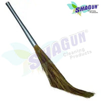 SHAGUN S-400 Premium Long-Lasting Grass Broom with Sturdy Plastic Handle for Efficient Cleaning