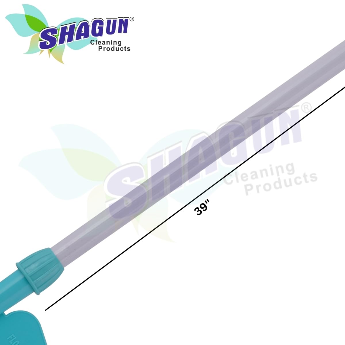 SHAGUN Floor Cleaning Wiper with Premium PVC Coated Handle (39") | Wide Cleaning Head EVA Rubber Blade Streak-Free Cleaning for Tiles, Glass & Bathrooms