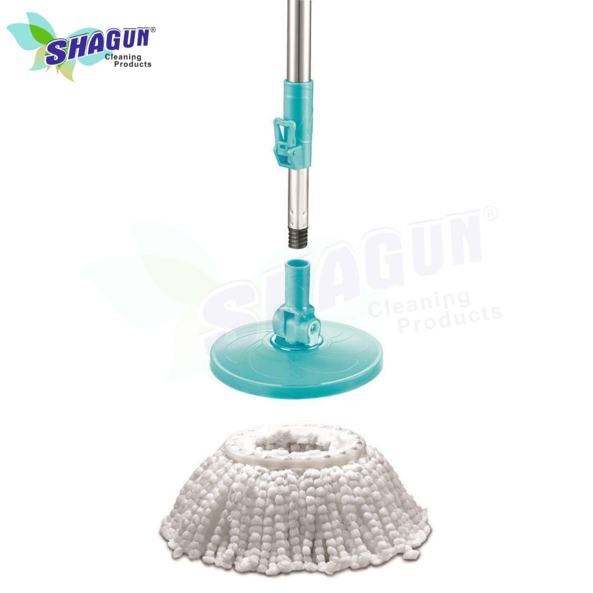 SHAGUN 360° Steel Spin Mop 7L Premium Plastic Mop Best Use for Home and Kitchen (Blue)