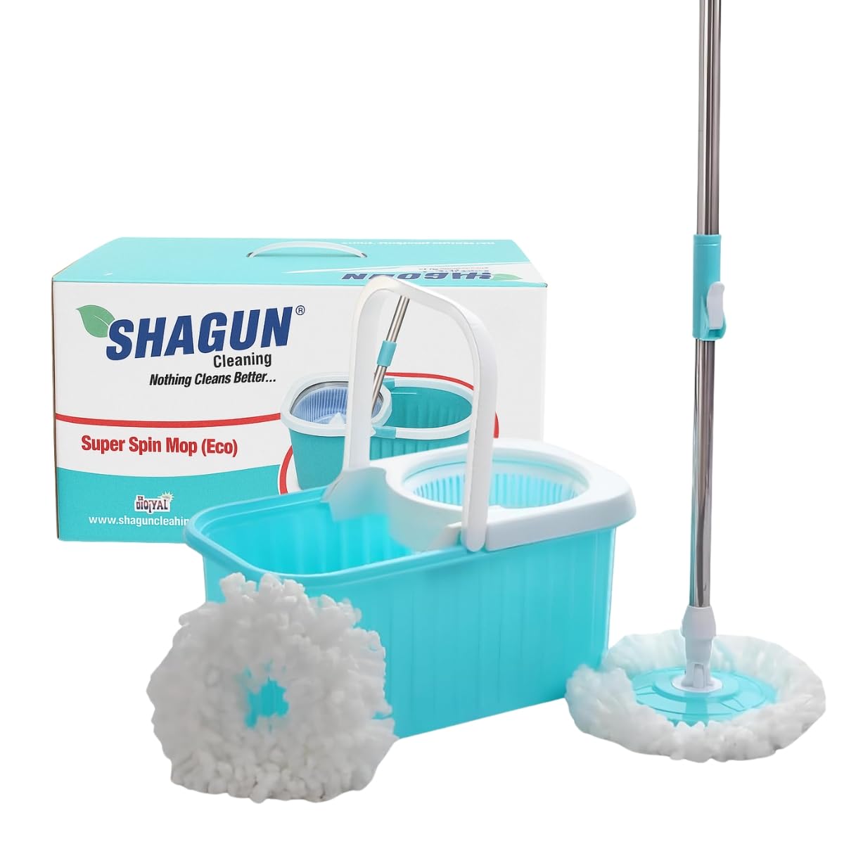 SHAGUN 360° Plastic Spin Mop Home & Kitchen Cleaning (Blue)