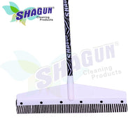 SHAGUN Zebra Print Pattern Long Handle Cleaning Wiper with Wide Head, Black and White, Premium PVC Coated Handle Wiper Or Bathroom, Tiles, Glass & Wet Surface Cleaning