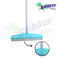 SHAGUN Premium Wiper with 49" High Qaulity PVC Coasted Handle, Eva Rubber, Floor Cleaner, Bathroom Cleaner for Heavy Duty