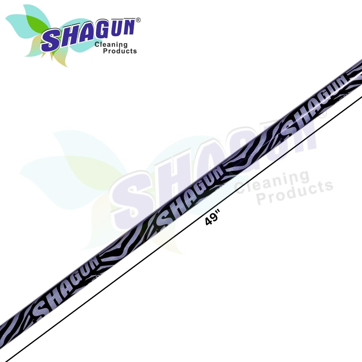 SHAGUN Zebra Print Pattern Long Handle Cleaning Wiper with Wide Head, Black and White, Premium PVC Coated Handle Wiper Or Bathroom, Tiles, Glass & Wet Surface Cleaning