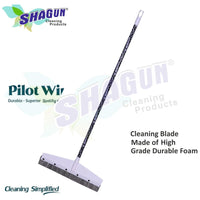 SHAGUN Zebra Print Pattern Long Handle Cleaning Wiper with Wide Head, Black and White, Premium PVC Coated Handle Wiper Or Bathroom, Tiles, Glass & Wet Surface Cleaning