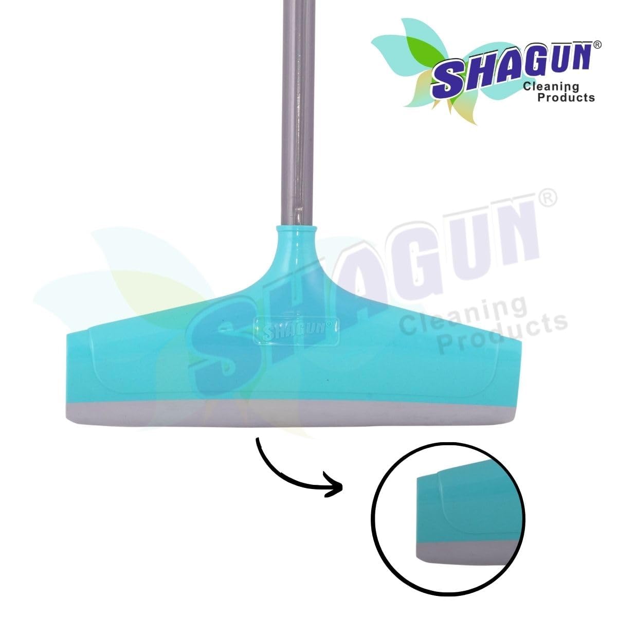 SHAGUN Pack of 2 Floor Cleaning Wipers with Long Handle for Home Cleaning