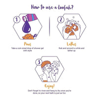 SHAGUN Bath Loofah Big, Premium Mesh Body Scrubber, Deep Cleansing Exfoliating Sponge, Blue Pack Of 2