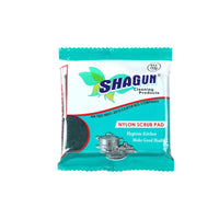 SHAGUN S-M Nylon Scrub Pad Strip Pack | 100% Nylon Kitchen Scrubber | Tough Grease & Stain Remover | Hanging Retail Pack