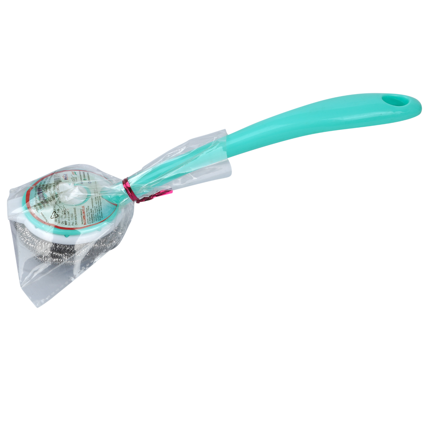 Shagun Steel Scrubber with Long Handle – Heavy Duty Utensil & Kitchen Cleaning Brush