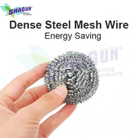 SHAGUN Stainless Steel Scrubber Heavy Duty Metal Scouring Pad for Tough Grease Removal, Rust-Free & Durable Cleaning for Kitchen, Utensils, Pots, Pans & Bathroom Per 10g (12)