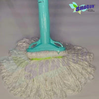 SHAGUN Twist Microfiber Mop with Adjustable Steel Rod – Heavy-Duty Self-Wringing Floor Cleaning Mop