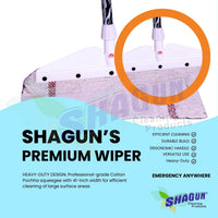 SHAGUN Refillable 100% Pure Cotton Pochha Floor Wiper | Heavy-Duty Cleaning Mop with Long Handle | Wet & Dry Surface Cleaner