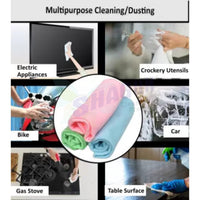 SHAGUN Microfiber Cleaning Cloth Set – Ultra Soft, Lint-Free & Highly Absorbent Duster for Home, Kitchen, Car & Multipurpose Use (40x40 cm, Pack of 3)